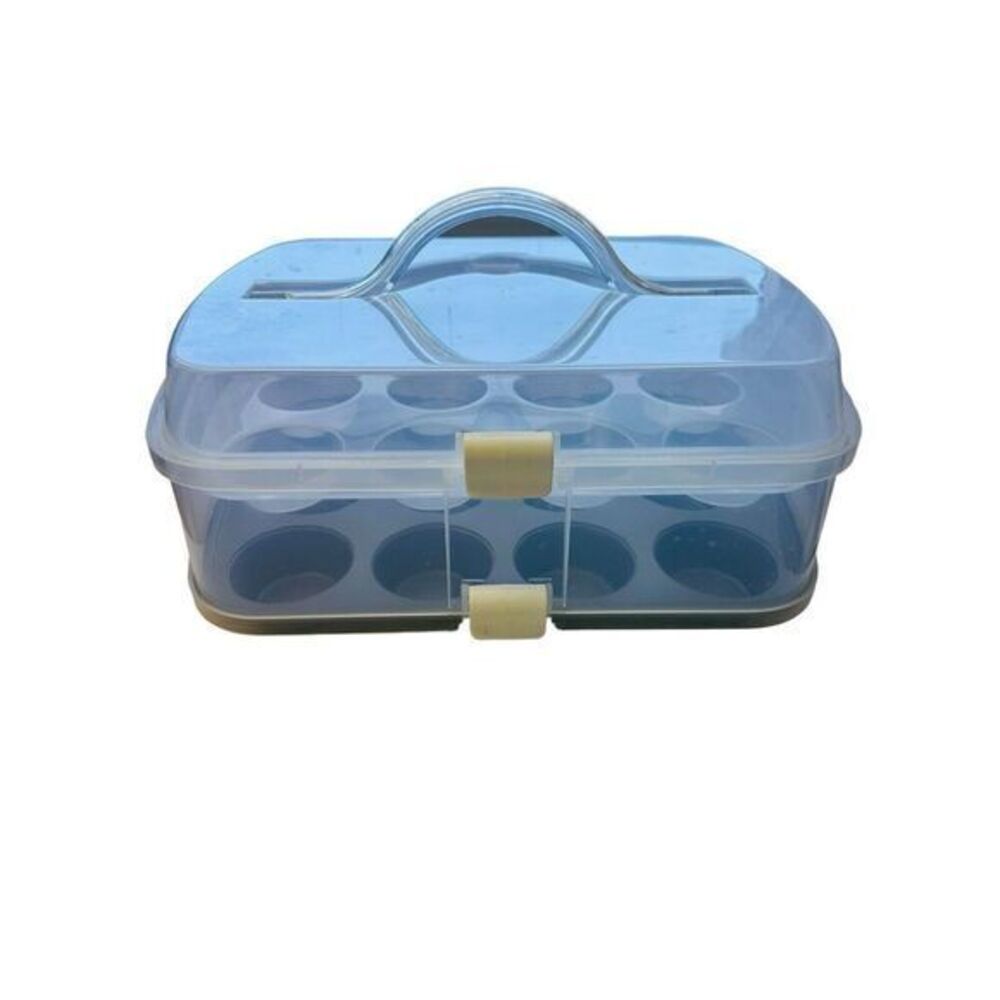 Martha Stewart Collection 24 Cupcake Carrier Holder Caddy with Baking Pan